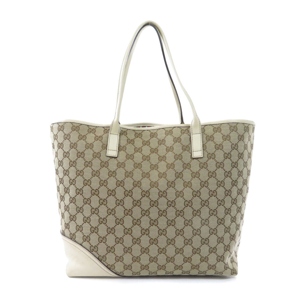 Gucci Canvas Beige Brown Britt GG bag Tote Shoulder - Picture 1 of 11